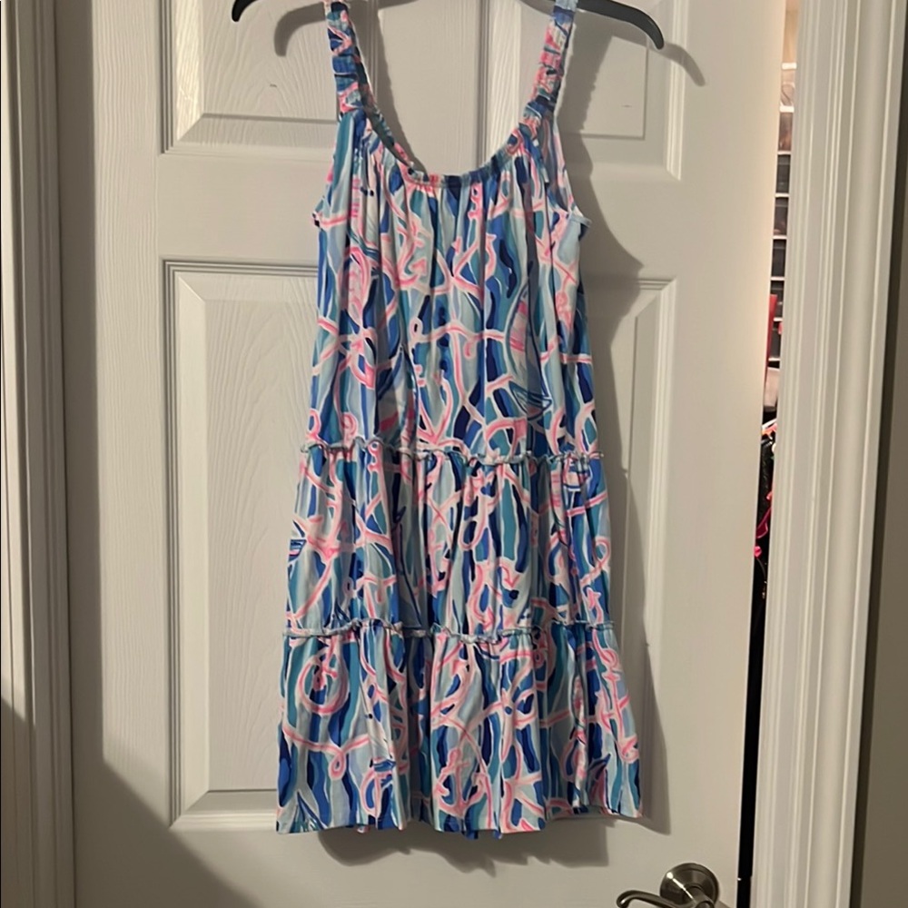 Lilly Pulitzer pink and blue ladies dress/cover up